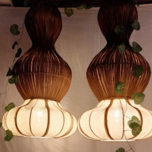 Rattan + FABRIC LAMP