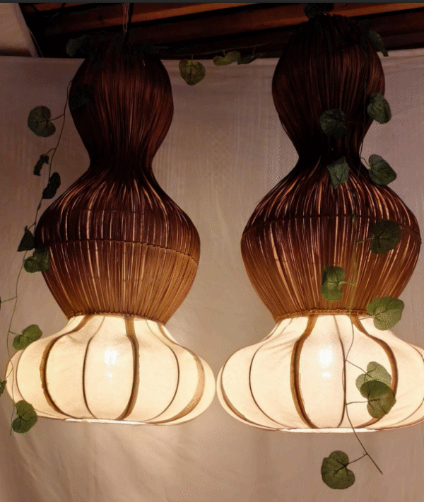 Rattan + FABRIC LAMP