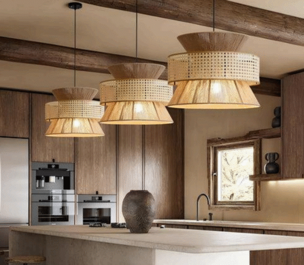 Rattan + Jute lamp Shade